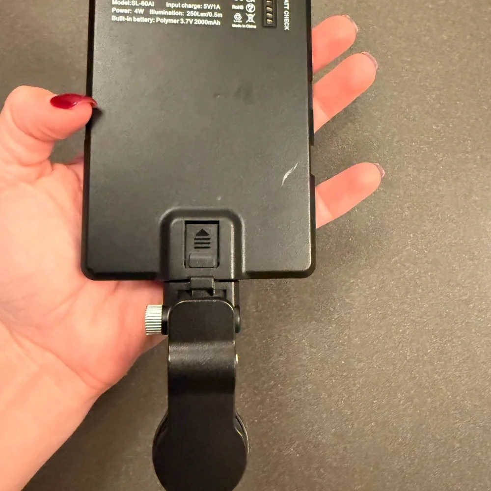 Portable White LED Light with Black Mount